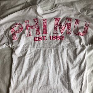 Phi Mu Spirit Jersey with Lilly Pulitzer Print